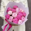 Розовый микс из 15 пионов